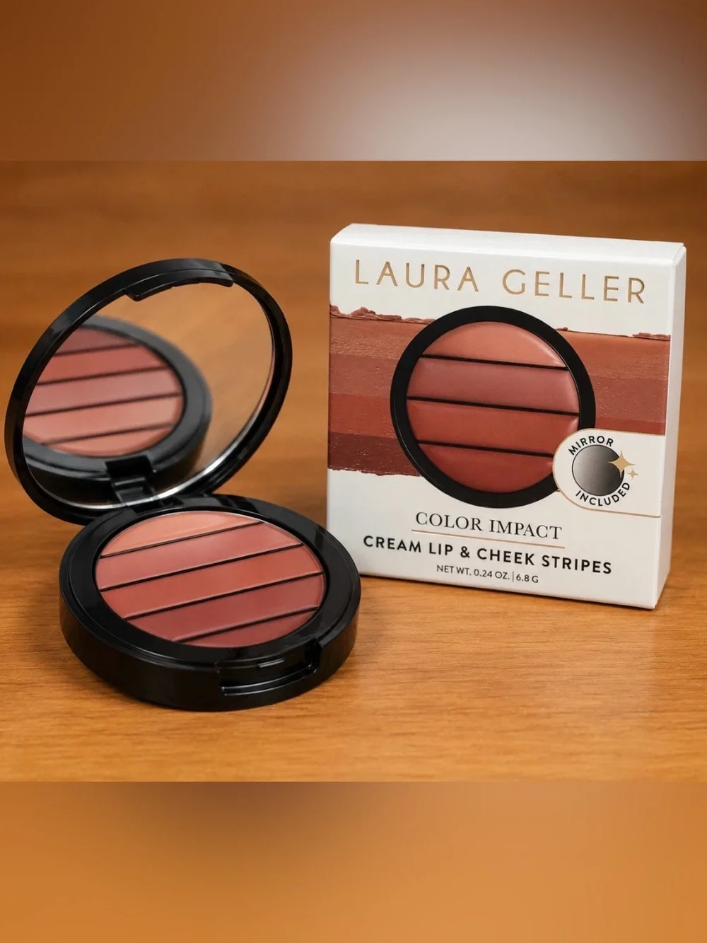 Laura Geller Color Impact Cream Lip & Cheek Stripes - New in Box - FAST SHIP